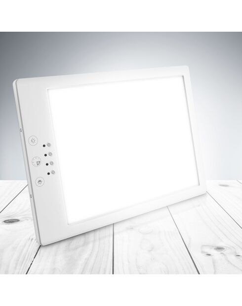 Miroir lumineux blanc - 17.8x24.9x0.1 cm