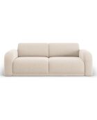 Canapé Velours Erin 3 Places beige - 222x100x79 cm