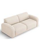 Canapé Velours Erin 3 Places beige - 222x100x79 cm