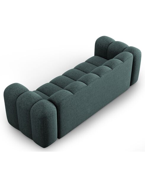 Canapé Lupine Chenille 3 Places pétrole - 228x87x70 cm