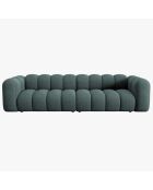 Canapé Modulaire Lupine Chenille 4 Places pétrole - 288x87x70 cm