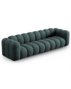 Canapé Modulaire Lupine Chenille 4 Places pétrole - 288x87x70 cm