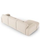 Canapé D'Angle Gauche Velours Erin 4 Places beige - 295x168x79 cm