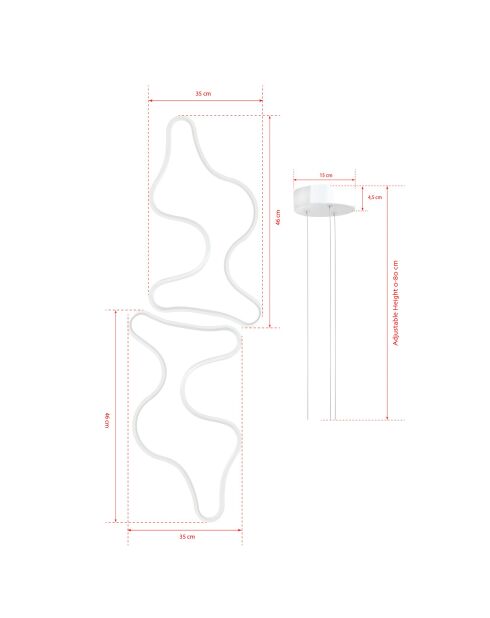 Lustre Duple blanc - 35x46 cm