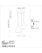 Lampadario antiquato Tom - 45x90 cm