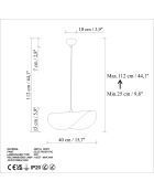 Suspension Vatoz verte - 40x25x15 cm
