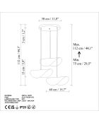 Lampadario verde Vatoz - 40x25x15 cm