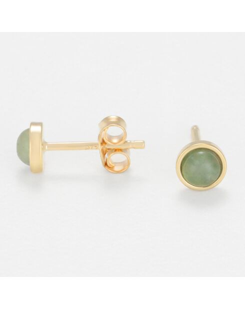 Boucles d'oreilles Anika Aventurine or jaune