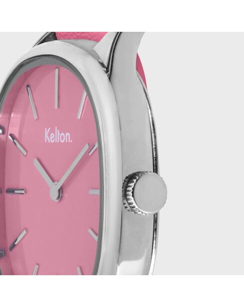 Montre Femme en Cuir Colorama rose