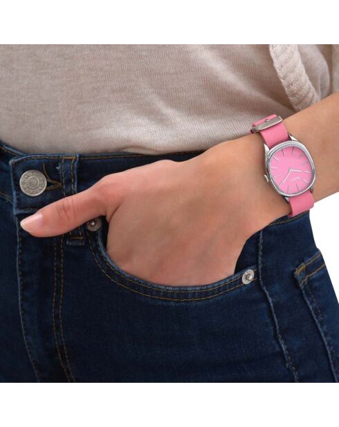 Montre Femme en Cuir Colorama rose