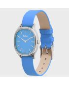 Montre Femme en Cuir Colorama bleue