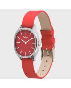 Montre Femme en Cuir Colorama rouge
