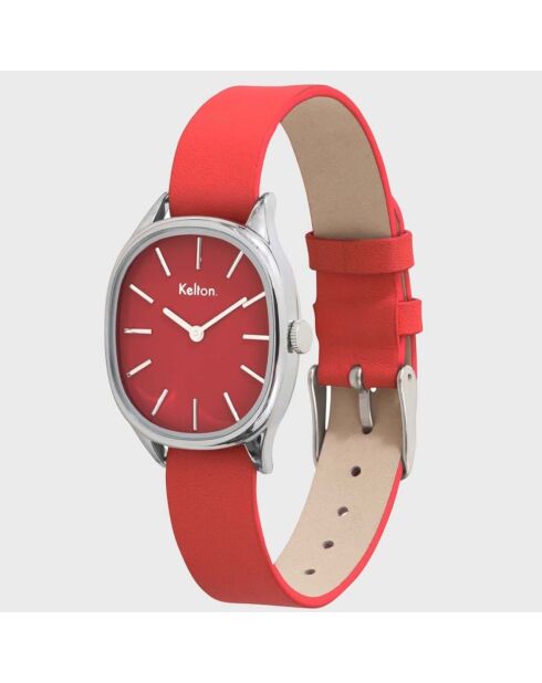 Montre Femme en Cuir Colorama rouge