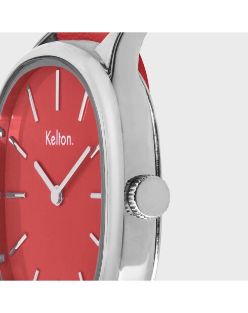 Montre Femme en Cuir Colorama rouge