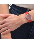 Montre Femme en Cuir Colorama rouge