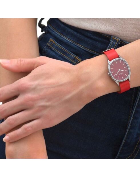 Montre Femme en Cuir Colorama rouge