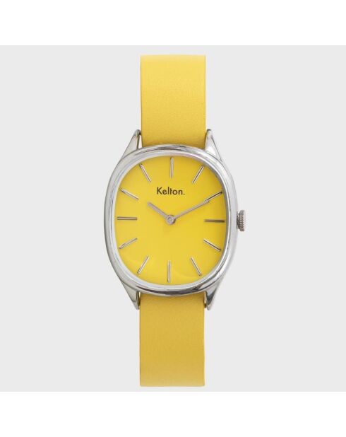 Montre Femme en Cuir Colorama jaune
