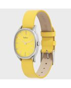Montre Femme en Cuir Colorama jaune