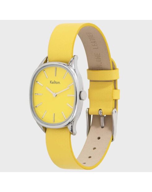 Montre Femme en Cuir Colorama jaune