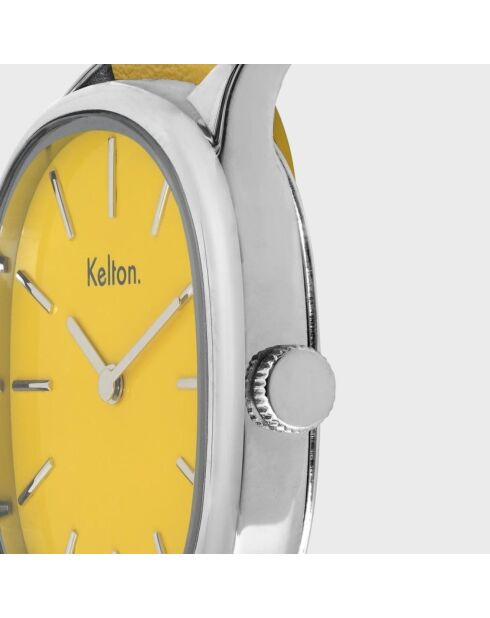 Montre Femme en Cuir Colorama jaune