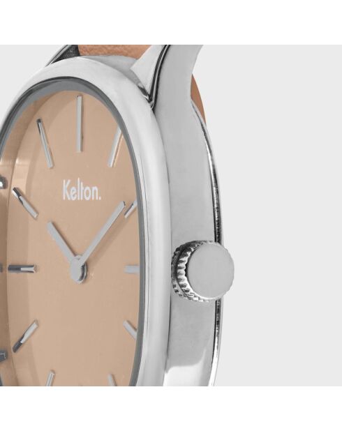Montre Femme en Cuir Colorama beige