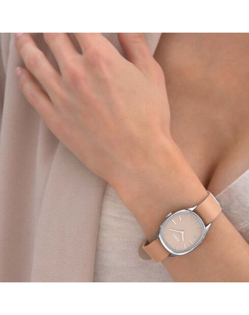 Montre Femme en Cuir Colorama beige