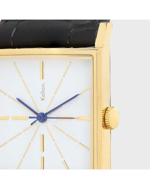 Montre Mixte en Cuir Astre doré/noir/blanc