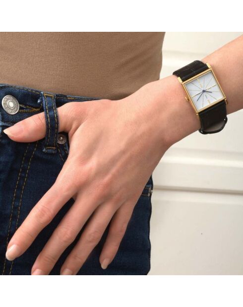 Montre Mixte en Cuir Astre doré/noir/blanc