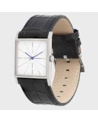 Montre Mixte en Cuir Astre argenté/noir/blanc