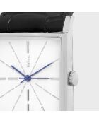 Montre Mixte en Cuir Astre argenté/noir/blanc