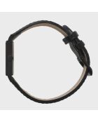 Montre Mixte en Cuir Astre Blackstar noire