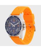 Montre Automatique Mixte en Silicone Mille bleu/orange
