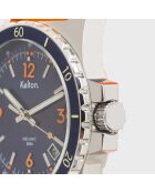 Montre Automatique Mixte en Silicone Mille bleu/orange