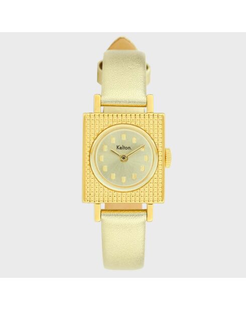 Orologio da donna in pelle Lady 50's Total Gold