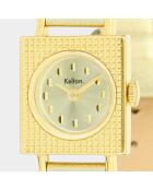 Orologio da donna in pelle Lady 50's Total Gold