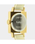 Orologio da donna in pelle Lady 50's Total Gold