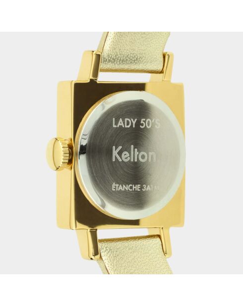 Orologio da donna in pelle Lady 50's Total Gold