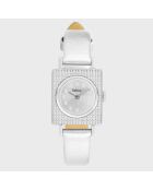 Montre Femme en Cuir Lady 50's Total argentée