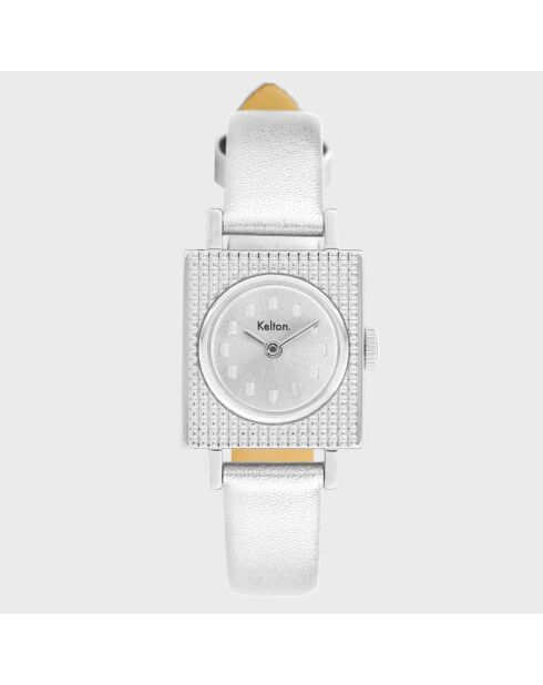 Montre Femme en Cuir Lady 50's Total argentée