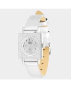 Montre Femme en Cuir Lady 50's Total argentée