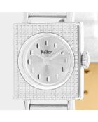 Montre Femme en Cuir Lady 50's Total argentée