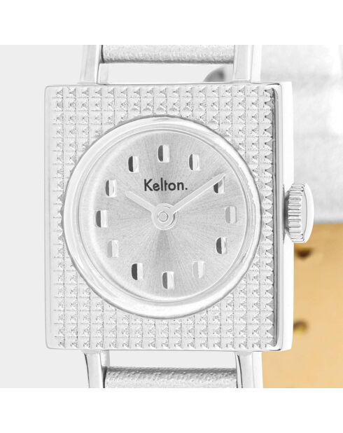 Montre Femme en Cuir Lady 50's Total argentée