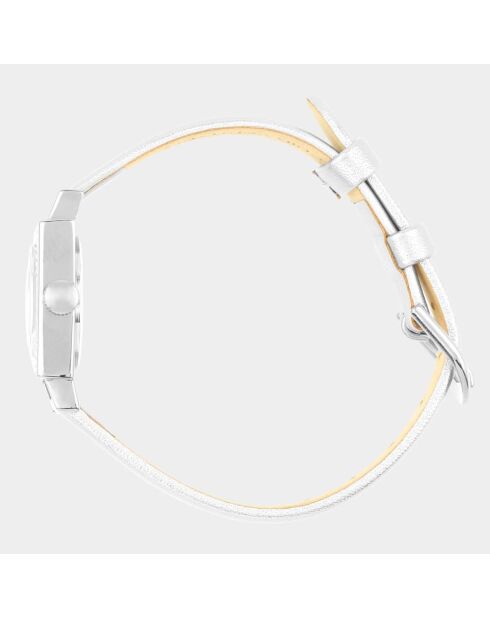 Montre Femme en Cuir Lady 50's Total argentée