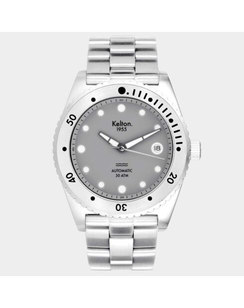 Montre de plongée Mixte en Acier 1955 30 ATM argenté/gris