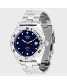 Montre de plongée Mixte en Acier 1955 40 ATM argenté/marine