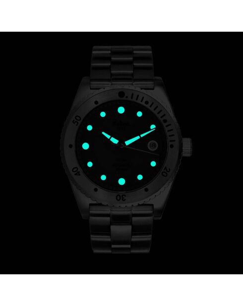 Montre de plongée Mixte en Acier 1955 40 ATM argenté/marine