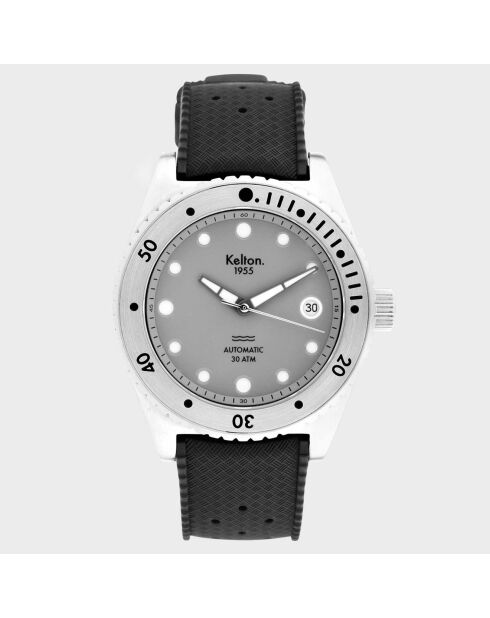 Montre de plongée Mixte en Caoutchouc 1955 30 ATM Tropic gris/noir