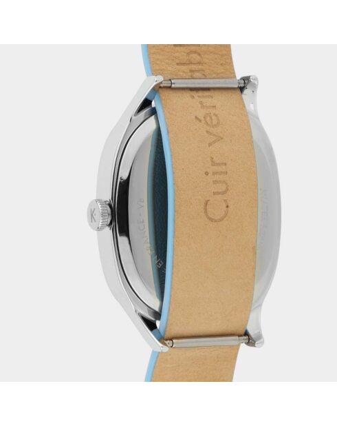 Montre Femme en Cuir Colorama David H. bleu/vert