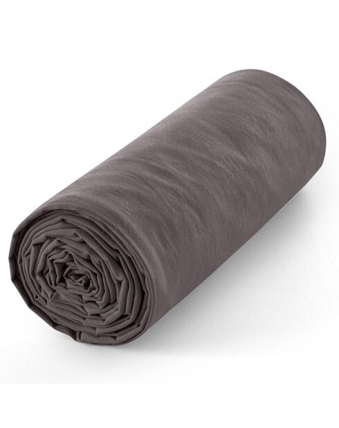 Drap housse 100% Coton bonnet 30 cm ardoise