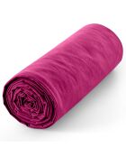 Drap housse 100% Coton bonnet 30 cm magenta